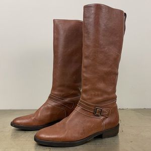 J. Crew Brown Leather Knee High Riding Boots